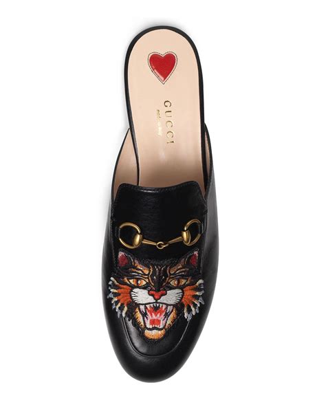 gucci princetown tiger mules|princetown genuine shearling loafer mule.